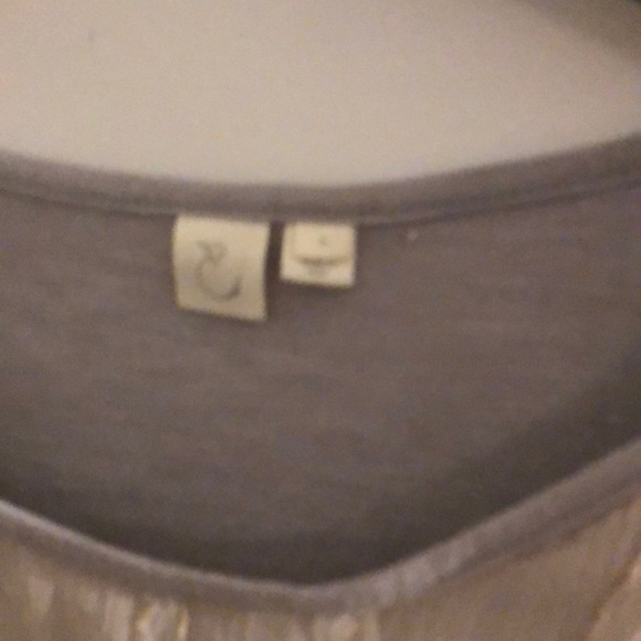 Large Anthropologie Tank with Lace and Embroidery - Picture 2 of 4